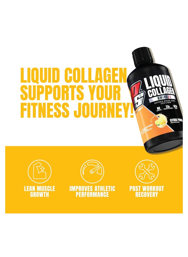 PROSUPPS Amino23 Liquid Collagen Shots 16 Fl Oz Citrus Punch