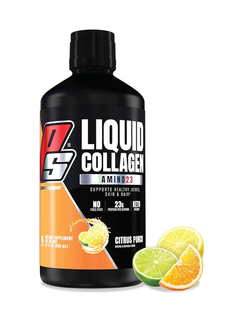 PROSUPPS Amino23 Liquid Collagen Shots 16 Fl Oz Citrus Punch