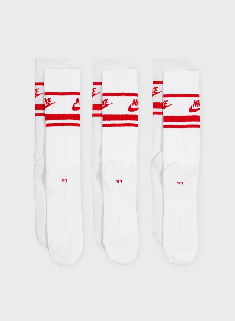 3 Pack Everyday Essential Crew Socks