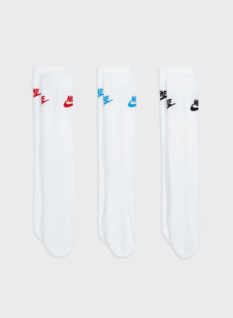 3 Pack Everyday Essential Crew Socks