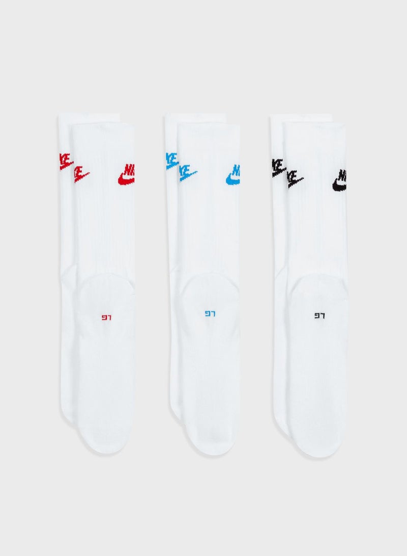 3 Pack Everyday Essential Crew Socks