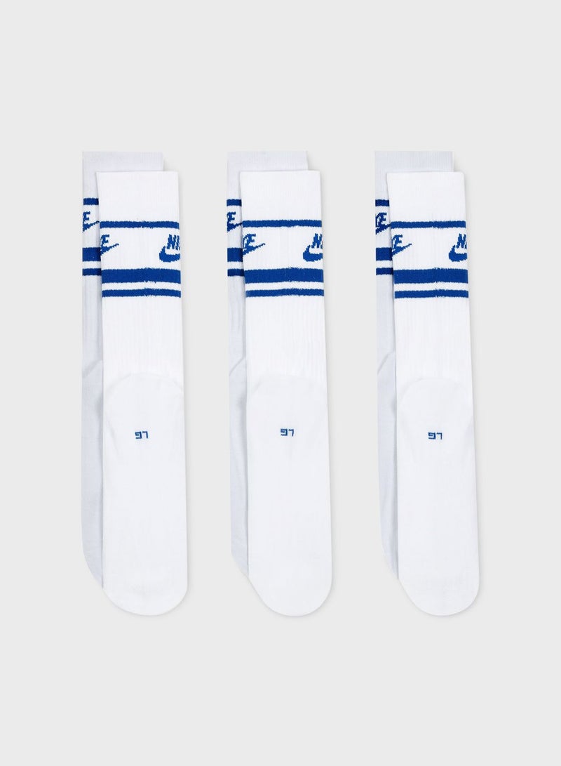 3 Pack Everyday Essential Crew Socks