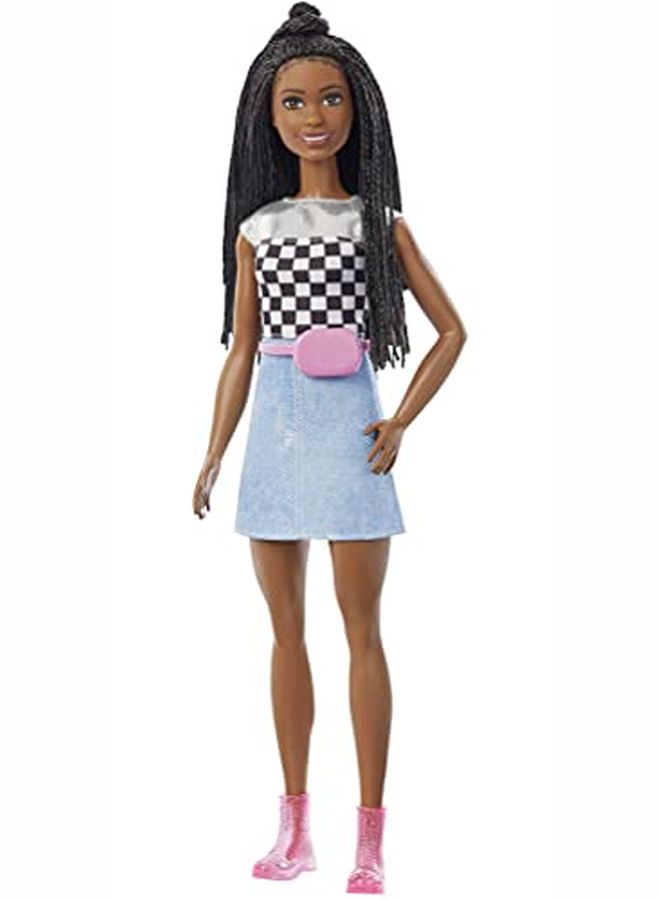 Big City Big Dreams Brooklyn Roberts Doll (11.5In Brunette Braided Hair) Wearing Shimmery Top Skirt & Accessories Gift For 3 To 7 Year Olds