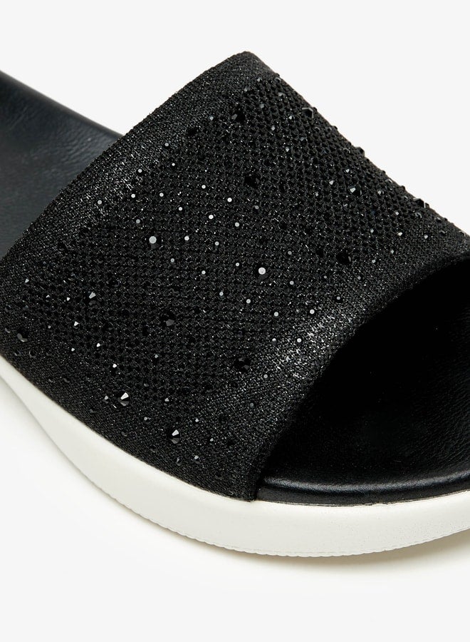 Women's Embellished Slip-On Flatform Sandals