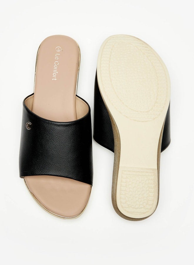 Women's Textured Slip-On Flat Sandals