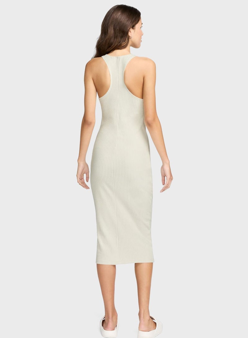 Nsw Essential Ribbed Midi Dress