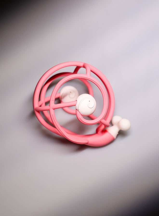 S2 Snail Rattle Sensory Teether Toy - Pink