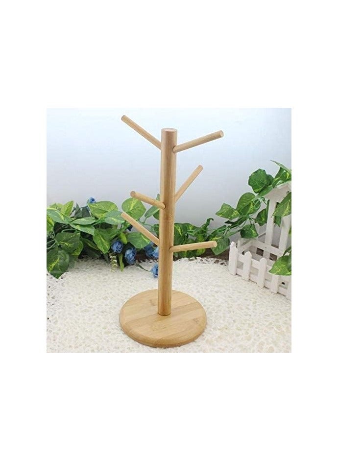 Wooden Mug Cup Tree Holder Stand