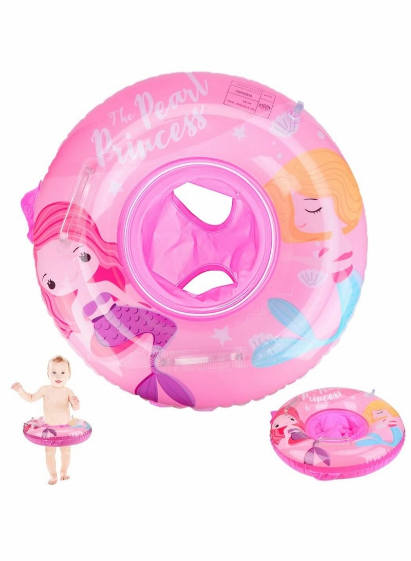 Baby Swimming Ring, Unicorn Float Inflatable Ring Helps Learn to Swim and Kick for Kids the Age Of 3-72 Months（Pink）