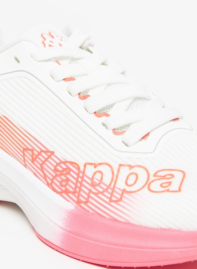 Women's Logo Print Sports Shoes with Lace-Up Closure