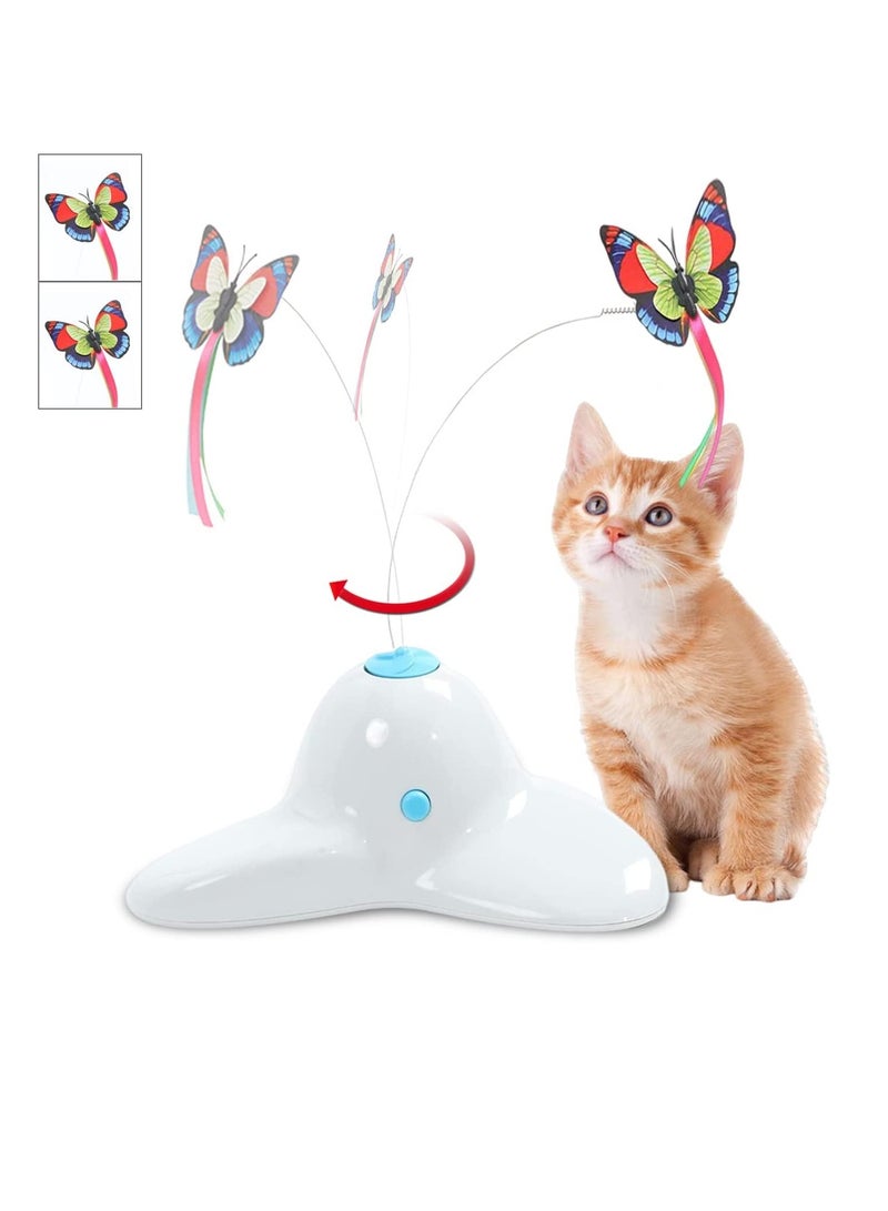 Cats Toys, Cat Toys Interactive for Indoor Cats Adult Kitten, Electric Kitten Toys, Automatic Rotating Butterfly Cat Toy for Chasing, Interactive Kitten Toys Gifts