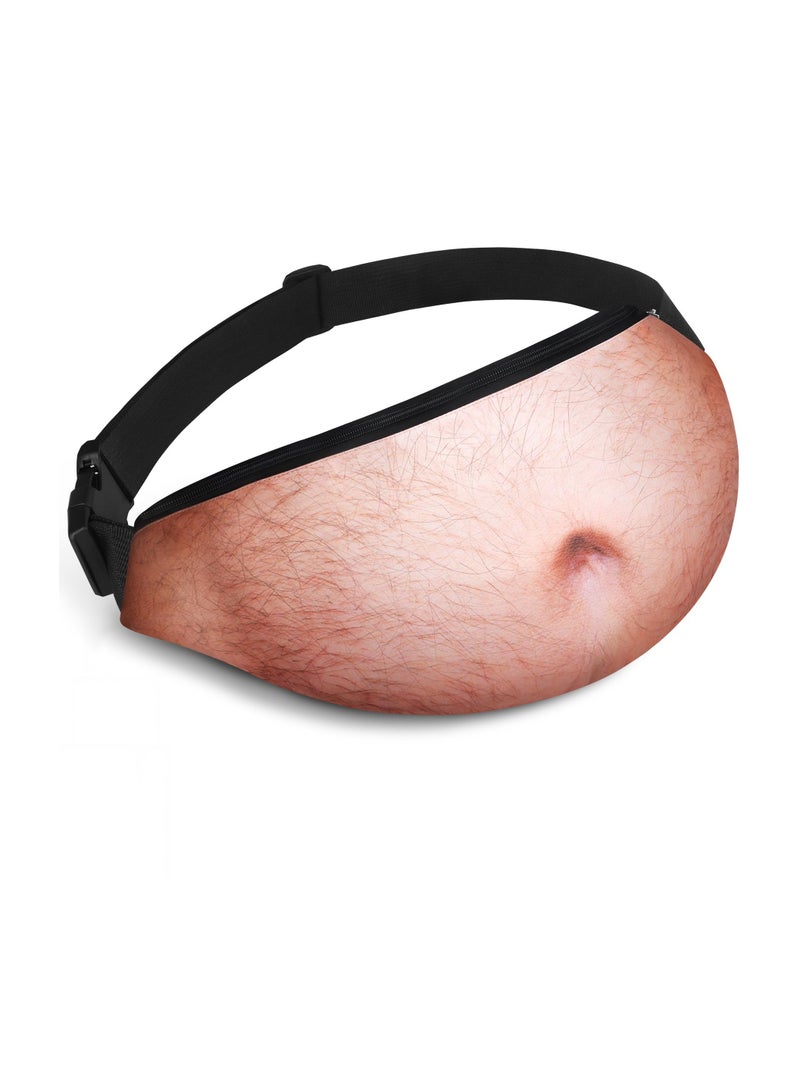 Funny White Elephant Gifts, Beer Belly Fanny Pack Gag, Gift Hairy Belly Bag, Hilarious Stocking Stuffers, Funny Gag Gifts, for Men, Coworkers, Friends, Dad, Grandpa, Grandma, Women, for Parties(1Pack)