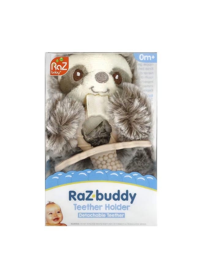 RaZ Buddy Teether Holder Detachable Teether 0 Months Sloth 1 Count