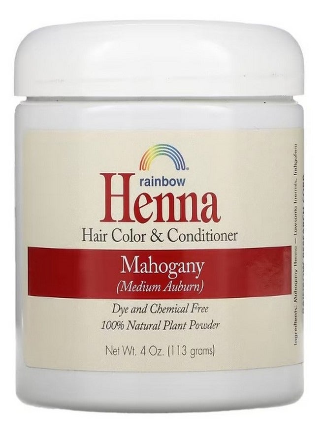 Rainbow Research, Henna, Hair Color & Conditioner, Mahogany (Medium Auburn), 4 oz (113 g)
