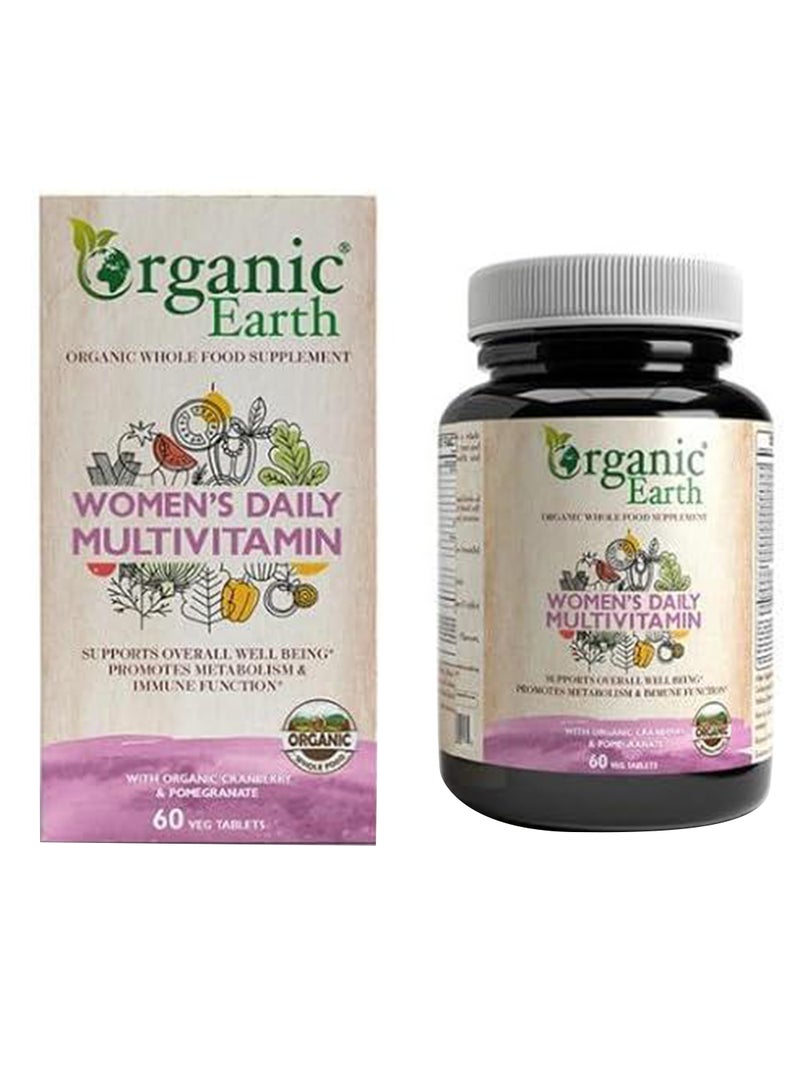 Women’S Daily Multivitamins with Organic Cranberry & Pomegranate 60 Capsules
