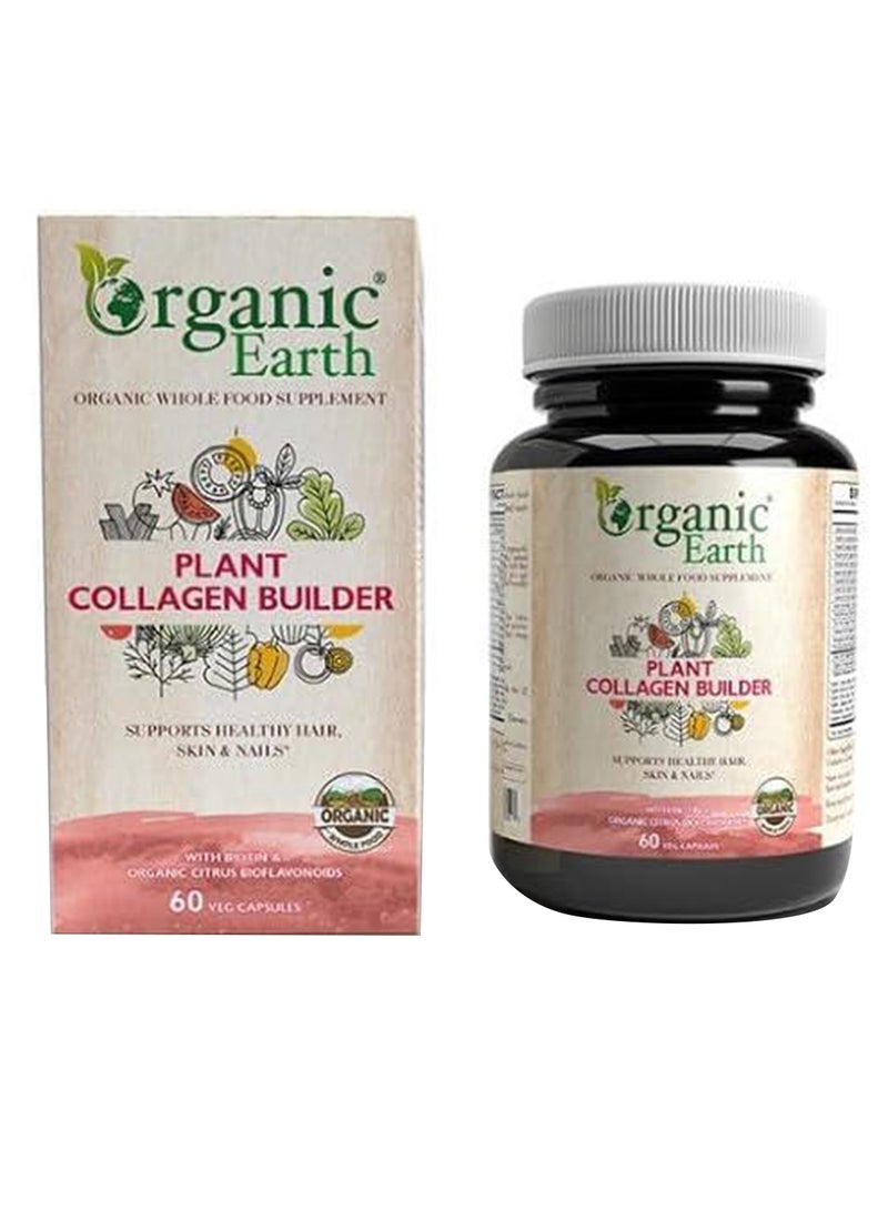 Plant Collagen Builder with Biotin & Organic Citrus Bioflavonoids 60 Capsules