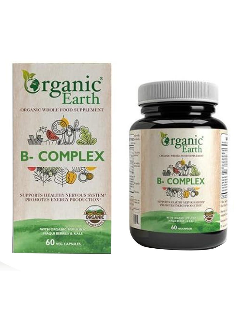 B-Complex with Organic Spirulina, Maqui Berries & Kale 60 Capsules