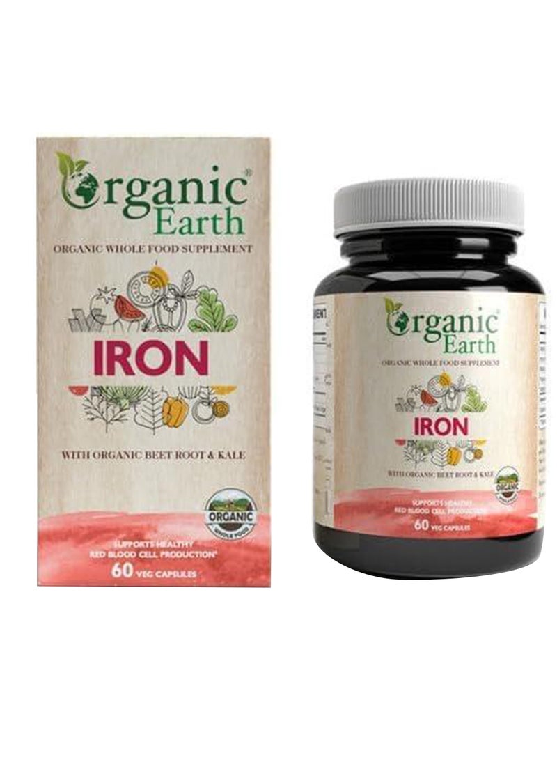 Iron with Organic Beetroot & Kale 60 Capsules