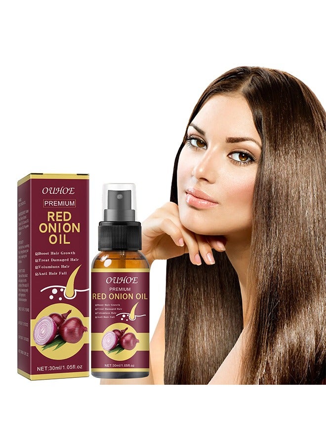 Red onion Oil，Onion Hair Oil Rapid Growth Hair Treatment 7 Day Hair Growth Serum Essence Oil Regrow,  Stop Hair Loss Hair, Thinning Treatment Hair Growth Oil for Women & Men 30ML