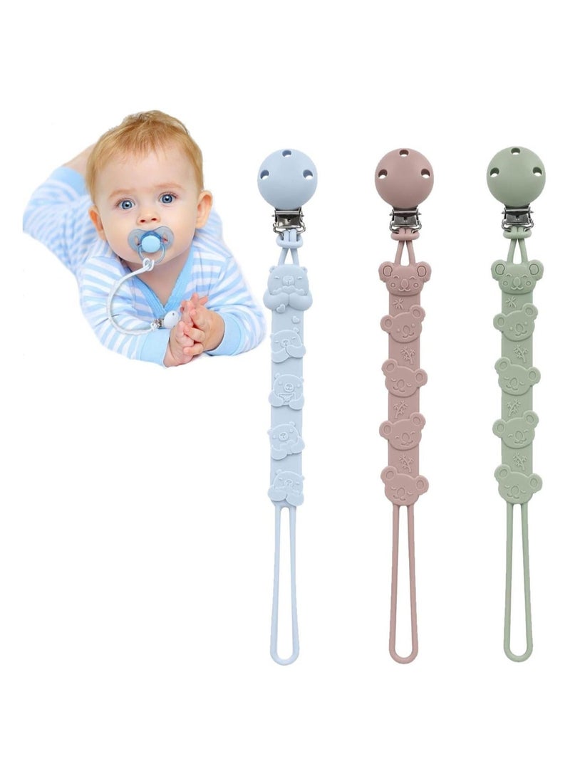 Pacifier Clip Baby, 3 Pack Pacifier Holder Infant Toddler Shower Gift Set Baby Boys Girls Unisex Baby Birthdays Gift