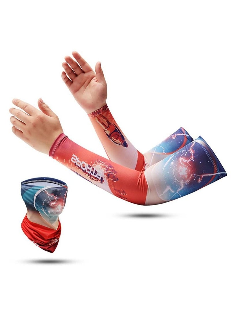 Cooling Arm Sleeves, UV Protection Arm Sleeves, Covering Tattoo Unisex Arm Play Sleeves for Cycling, Camping, Driving, Fishing, Basketball, Hiking, Running