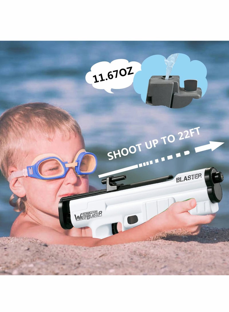 Electric Water Gun Toy, 375CC High Capacity Battery Powered Automatic Squirt Gun for Kids and Adults, 22ft Range Squirt Gun Toy fo