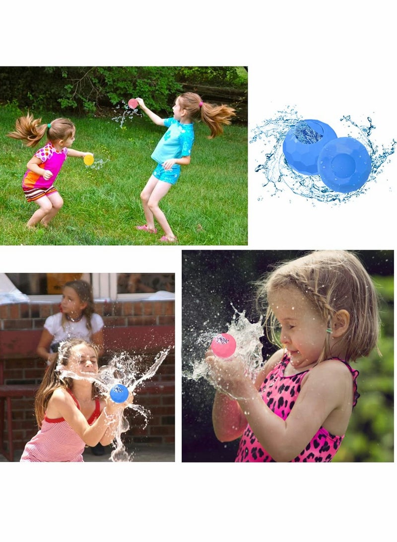 Water Balloons Quick Fill, Self-Sealing Reusable Refillable Water Bombs Silicone Splash Water Ball for Kids Adults Outdoor Activities Pool Beach Games Summer Party Supplies（12Pcs）