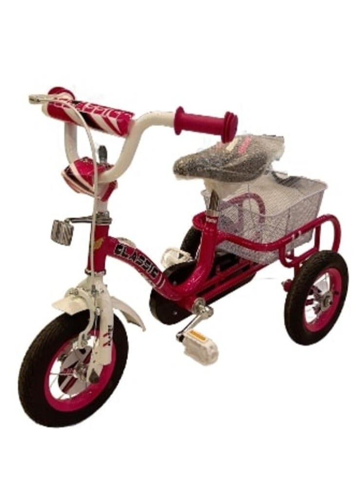 Tricycle Basket  - Pink, 10 Inches
