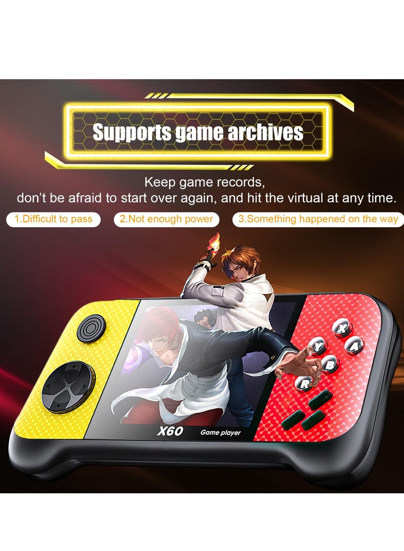 Handheld Game Console, Retro Game Console Built-in 4849 Classic Games, 3.5-inch TFT LCD Screen, 10 Emulators, MP3/MP4/Ebook - TV OUT - Portable Game Player with 2 Gamepads