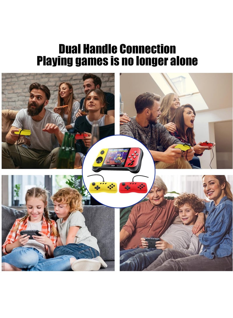 Handheld Game Console, Retro Game Console Built-in 4849 Classic Games, 3.5-inch TFT LCD Screen, 10 Emulators, MP3/MP4/Ebook - TV OUT - Portable Game Player with 2 Gamepads