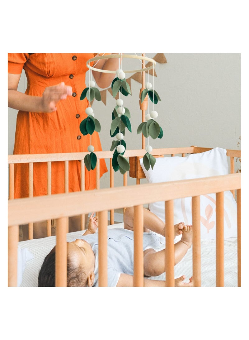 Baby Nursery Mobiles, Forest Baby Mobile Green Leaf Mobile, Jungle Animals Baby Mobile Crib, for Crib Nursery Mobile, for Boys Girls Boho Nursery Decor Toy, Baby Shower for Infant