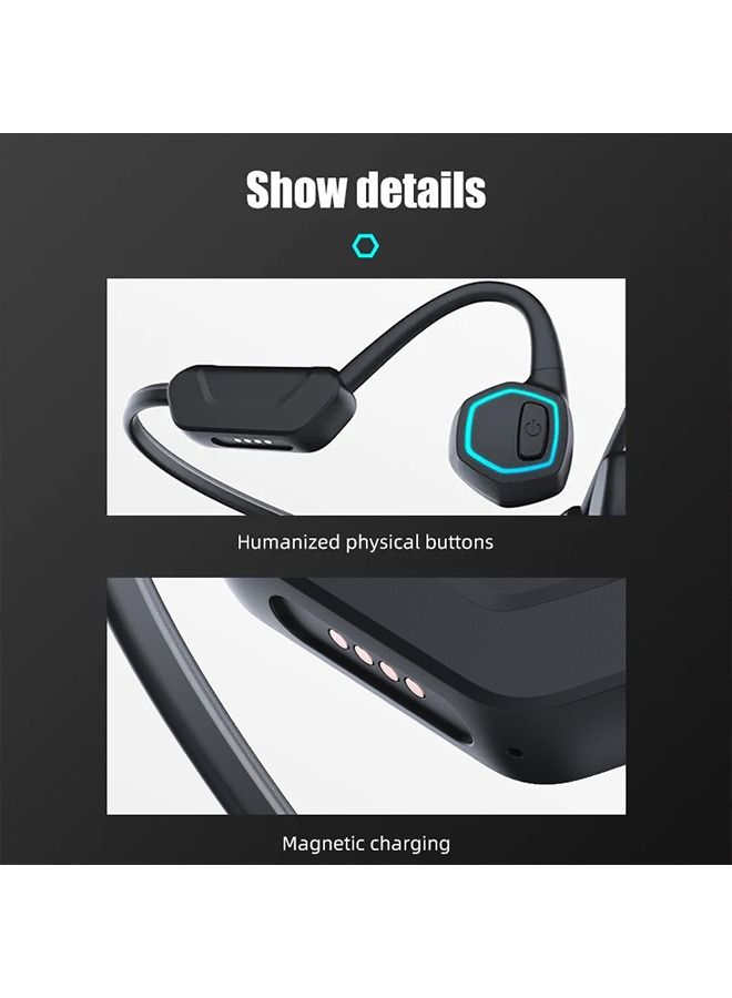 Bone Conduction Earphones Bluetooth Wireless IPX8 Waterproof MP3 Player Hifi Headphone With Mic Headset For Swimming