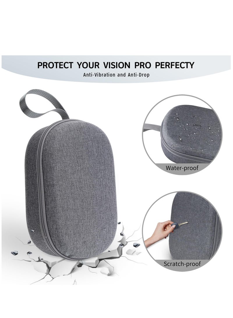 Hard Carrying Case For Apple Vision Pro Shockproof Travel Bag Compatible with Vision Pro Accessories Handheld Travel Case Portable Storage Bag