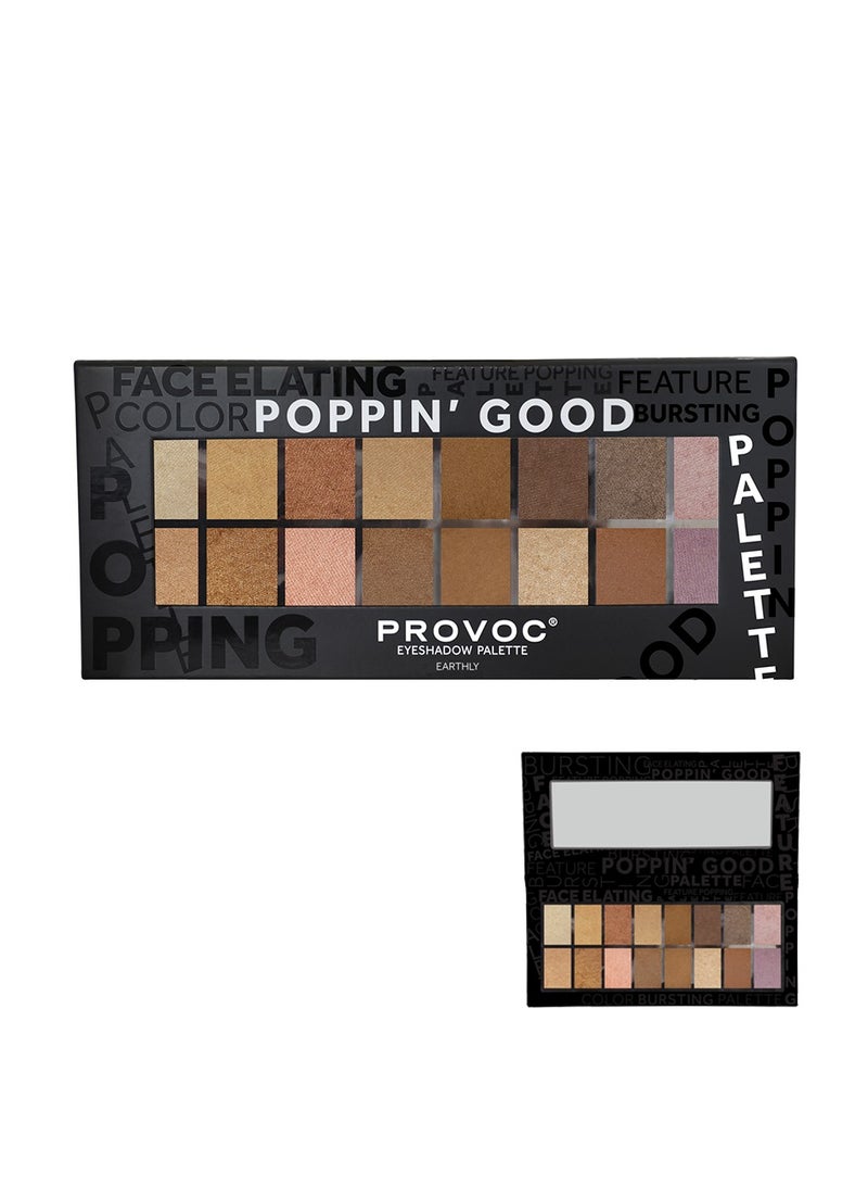 PROVOC Earthly Eye Shadow Palette 16 Squares