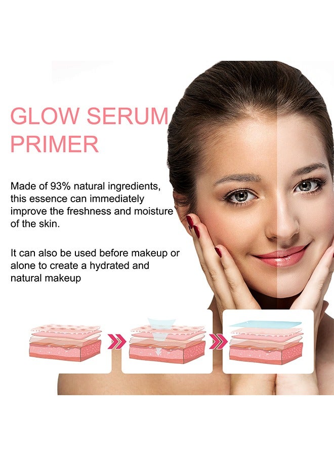 Glow Serum Primer, Glow Boosting Serum For Face Anti-Aging, Luminous Serum Essence Contains Nicotinamide And Watermelon Extract, Suitable For Moisturizing 30ml