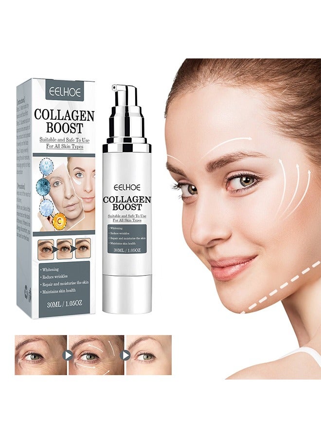Collagen Boost- Anti-Aging Serum Anti-Aging Serum, Collagen Anti-Wrinkle Cream Women, Collagen Booster For Face With Hyaluronic Acid 30ml
