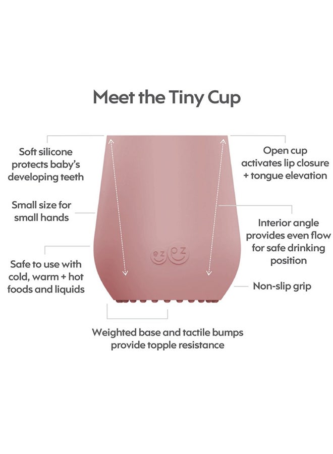 Tiny Baby Cup - 100% Silicone Training For Infants Designed By A Pediatric Feeding Specialist 4 Months+ - Olive