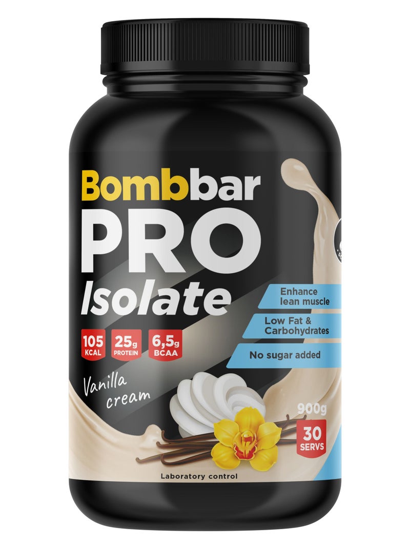 Pro Whey Protein Isolate Powder Vanilla Cream Flavor 900g