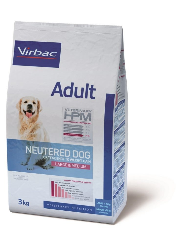 VIRBAC ADULT NEUTERED DRY FOOD FOR DOG LARGE &MEDIUM