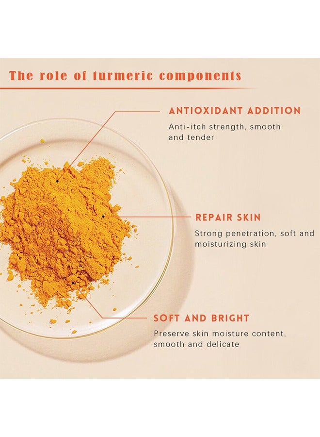 Turmeric Face Cream, For Face & Body All Natural Turmeric Skin Brightening Lotion Turmeric Cleanses Skin Fights Acne Evens Tone Fades Scars Sun Damage & Age Spots Pure Turmeric Cream Healing 50g