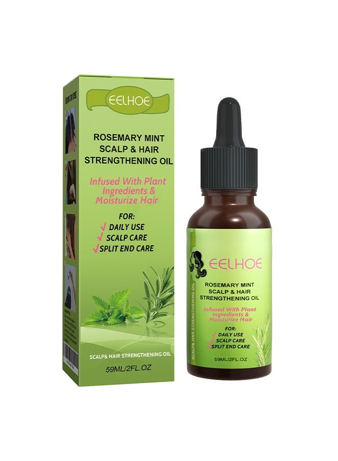 Rosemary Mint Scalp& Hair Strengthening Oil,Hair Loss Treatments, Aids against Hair-thining, Hair Regrowth Treatment 59ml