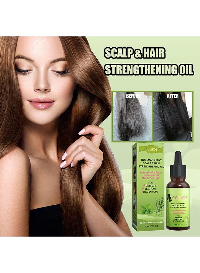 Rosemary Mint Scalp& Hair Strengthening Oil,Hair Loss Treatments, Aids against Hair-thining, Hair Regrowth Treatment 59ml