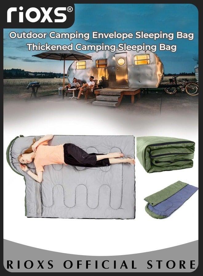 Outdoor Camping Envelope Sleeping Bag Thickened Camping Sleeping Bag for Backpacking Hiking Nature Hiking Camping Mountaineering