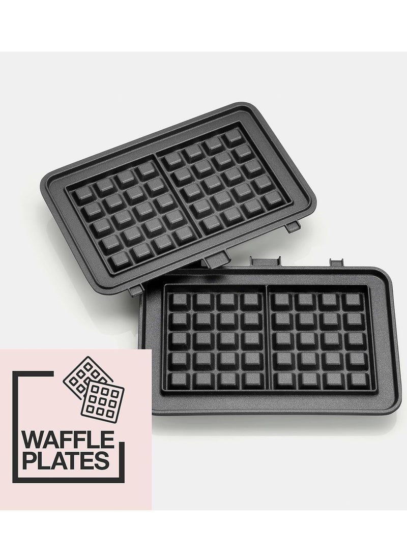 Style Collection 2 in 1 Waffle & Pancake Maker With Non-Stick Removable Plates And Recipe Book