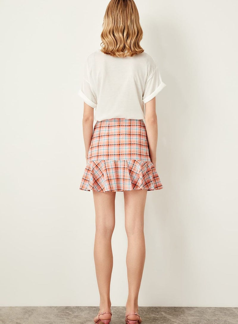 Plaid Pephem Skirt