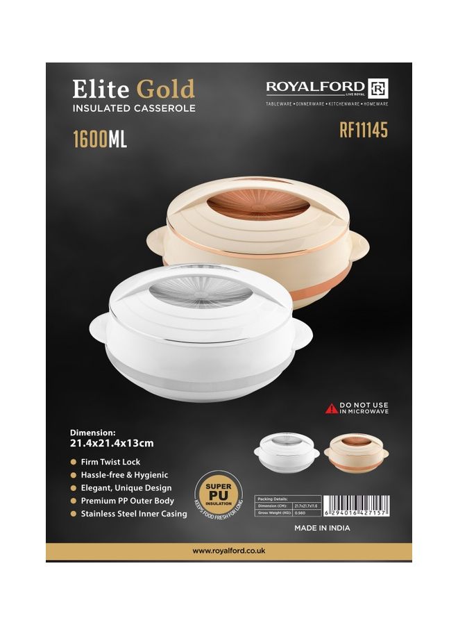 Elite Gold Insul. Casserole 1600ML l RF11145 Silver 1600ml