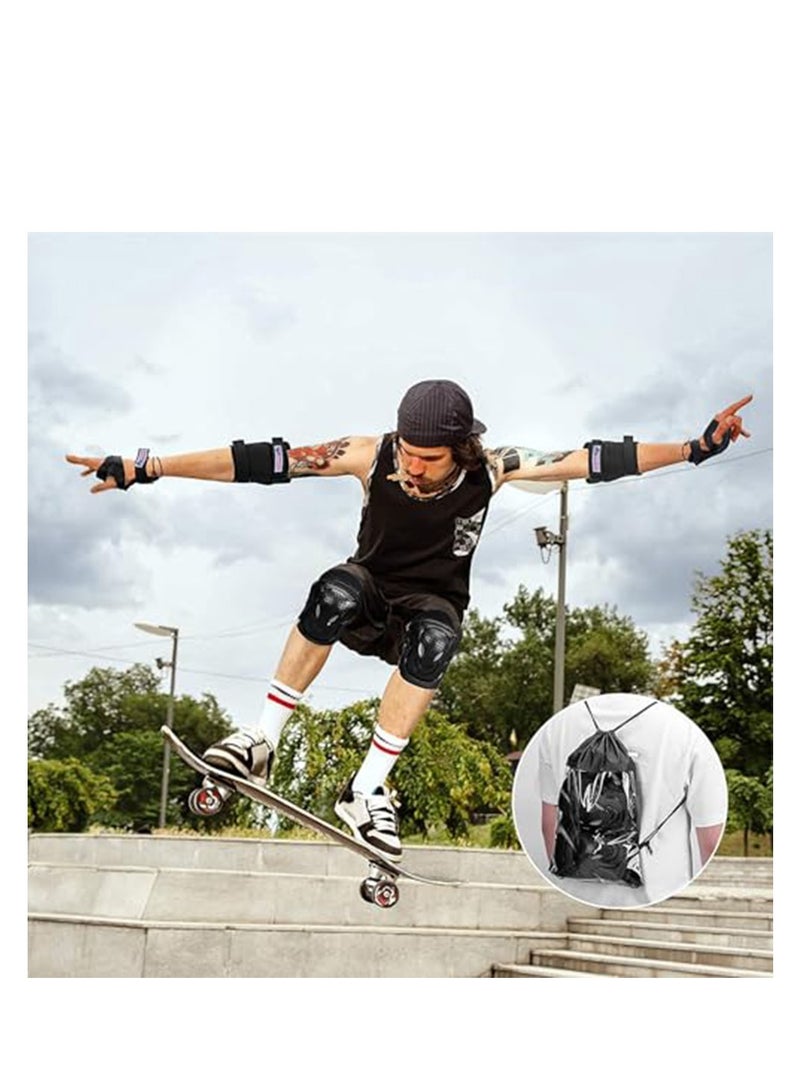 Knee Pads Elbow Pads Wrist Guards Set, for Adult/Youth/Kids, for Roller Skates Cycling BMX Bike Skateboard Inline Skatings Scooter, Soft EVA Filling Material, Adjustable Design, Multi-purpose Gear