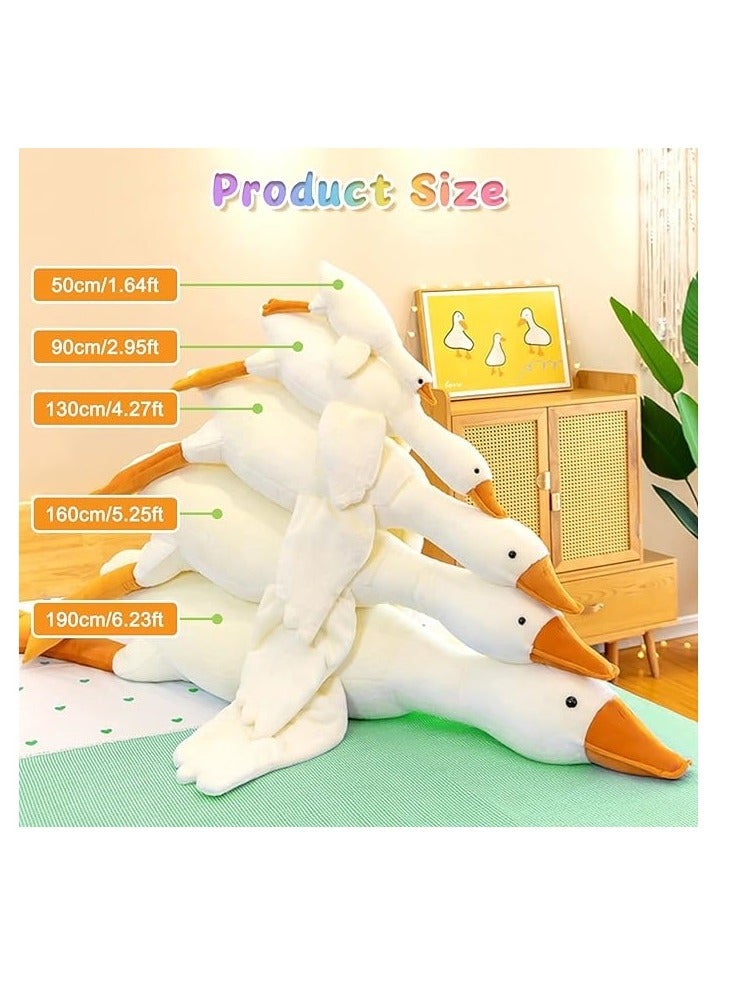 Extra Large Size Goose Stuffed Animal 130cm 160cm and 190cm Plush Doll Toy Cute Duck Plush Cushion Soft Huge Plushies Pillow - Gift for Kids and Friends
