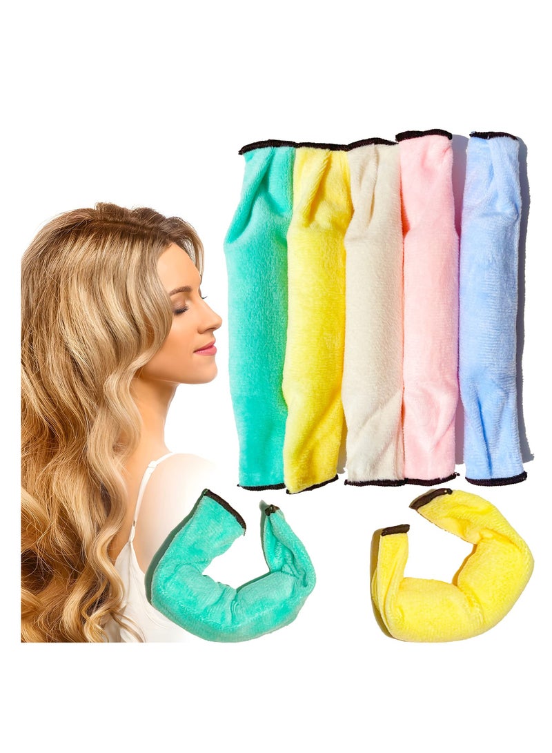 Heatless Curlers, Soft Foam Hair Curlers to Sleep, Satin No Heat Hair Curlers for Long Hair, Sponge Overnight Heatless Curls Hair Rollers, Suit for Girl, Women All Hair Type (10 pcs, candy color)