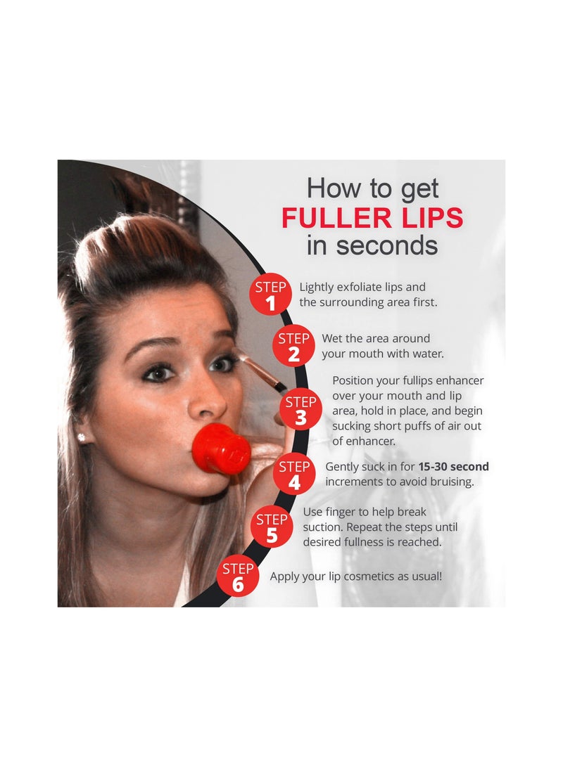 Lip Plumper Tool, Medium Oval, & Large Round Enlarger Natural Lip Enhancement Self Suction Plumper Fuller Lips Plumper Combo Lip Plumpers Non-Invasive Plumper for Fuller Lips- Natural Lip Enhancement